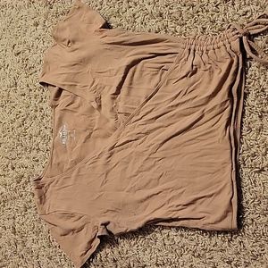 Brown low cut baby tee